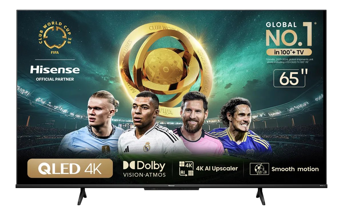 Hisense Smart TV UHD 4K QLED 65&quot; Polegadas 65Q6N Google TV com HDR10+