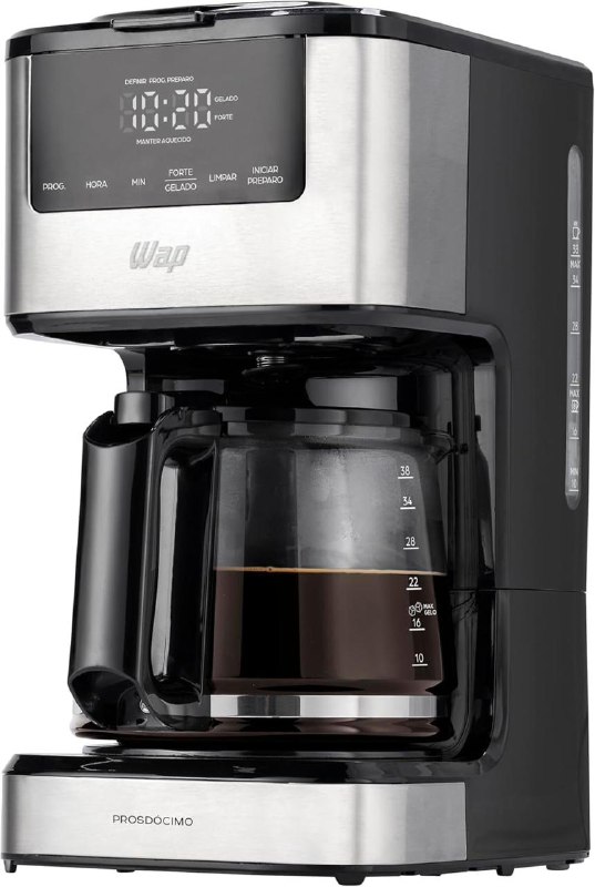 WAP Cafeteira Elétrica Digital AROMA WCD1500, 1,5 Litros com Timer