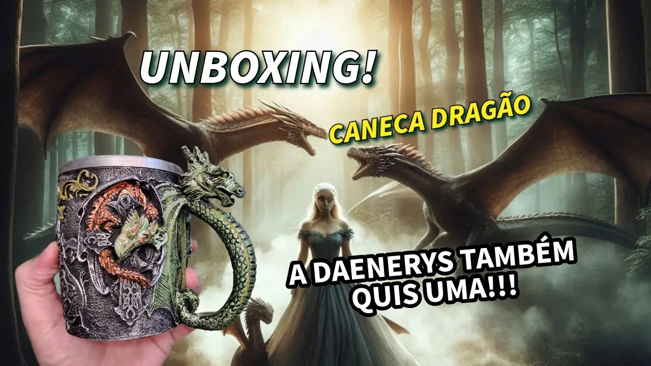 Caneca Dragão estilo Game of Thrones
