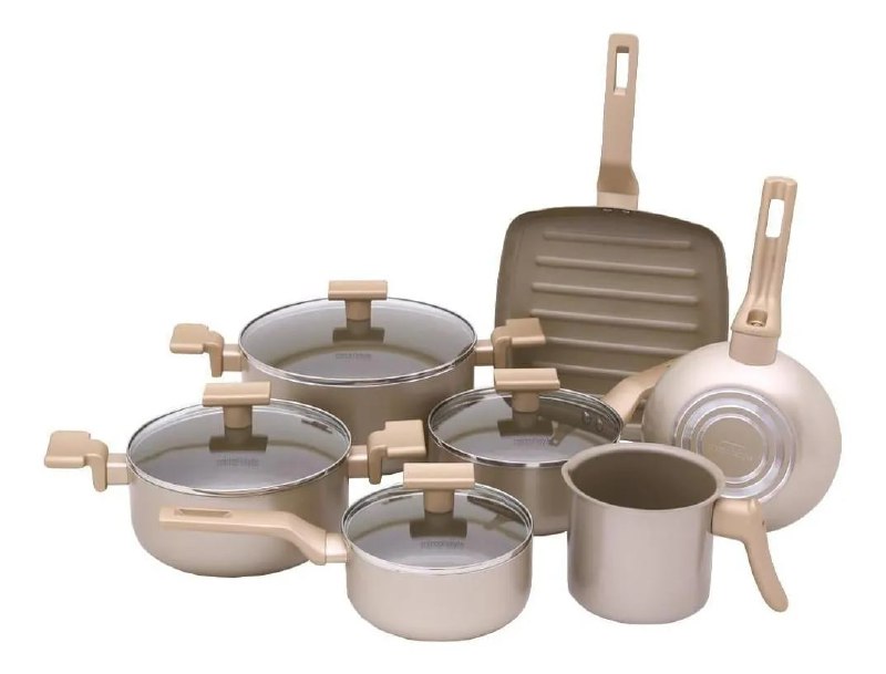 Conjunto De Panelas Sartin Champ 7 Peças Cerâmica Mimo Style