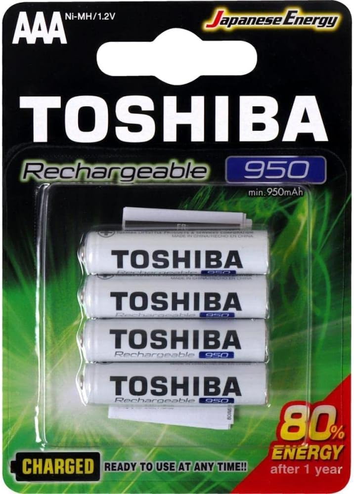 Pilha Recarregável AAA 1,2V 950mAh TNH3GAE TOSHIBA