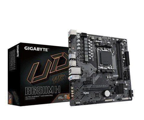 Placa Mãe Gigabyte B650M H, Chipset B650, AMD AM5, MATX, DDR5