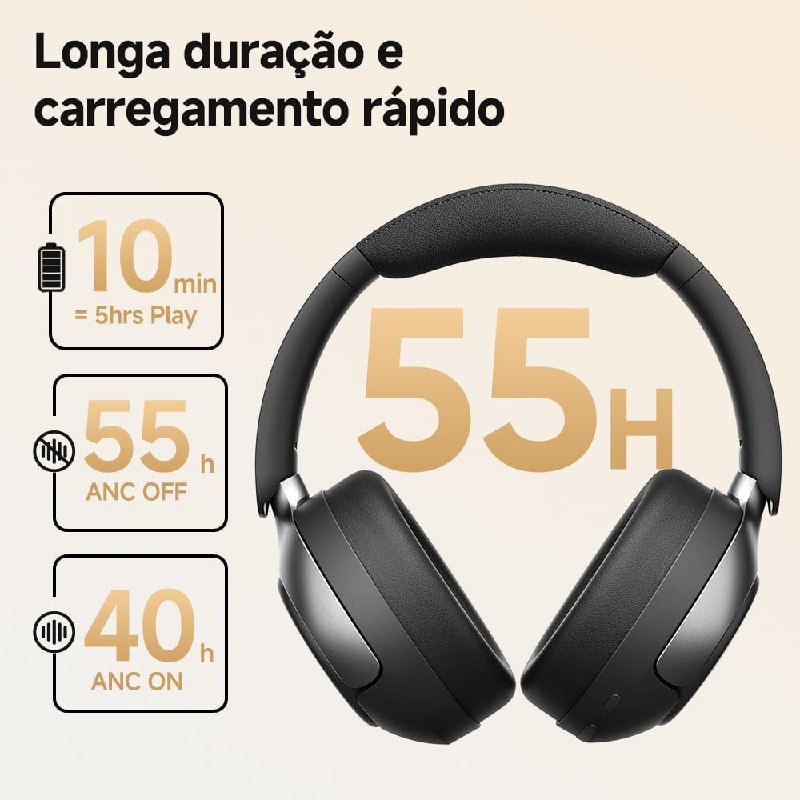 QCY H3 PRO ANC Fone de Ouvido Bluetooth