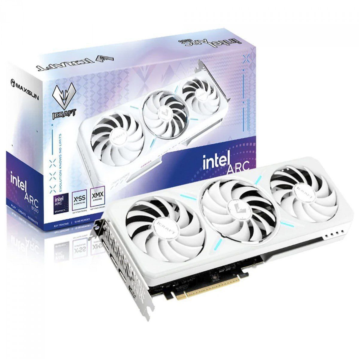 Placa De Vídeo Maxsun Intel Arc B580 iCraft, 12GB, GDDR6, Xe2, Ray Tracing