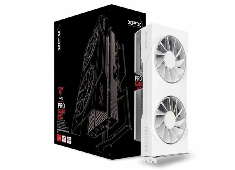 Placa de Vídeo XFX RX 9060 XT OC White Gaming AMD Radeon, 8GB, GDDR6