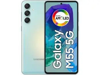 Smartphone Samsung Galaxy M55 256GB 5G 8GB RAM Verde Claro 6,7 pol Câm. Tripla + Selfie 50MP Dual Chip