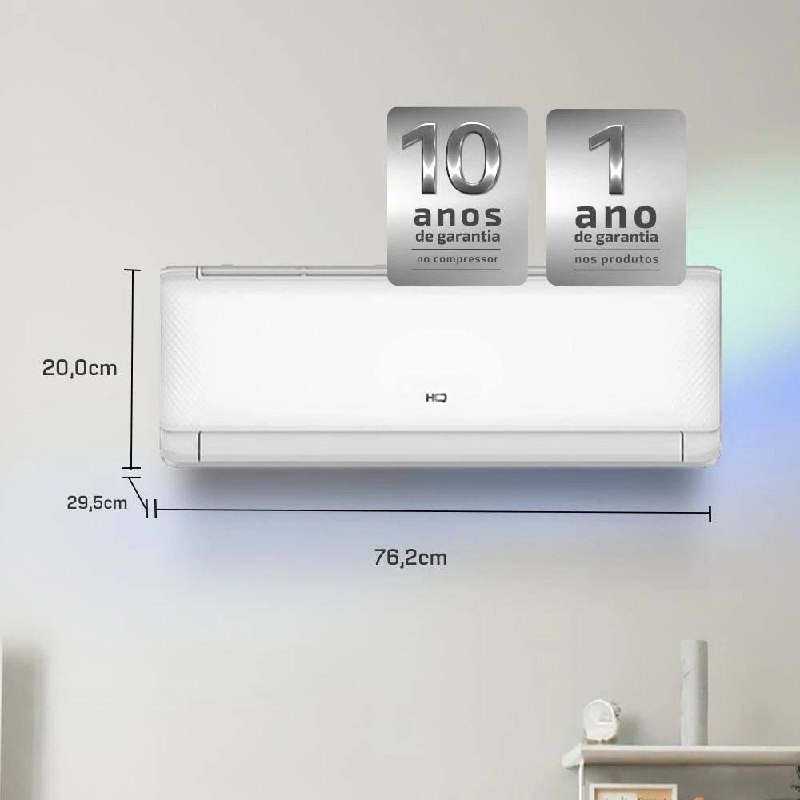 Ar Condicionado Split HQ Hi Wall Inverter 12.000 BTUh Quente e Frio Monofásico Branco - 220V