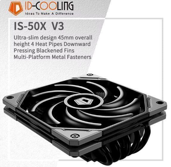 Cpu Cooler Low Profile ID-Cooling IS 50X v3 45mm