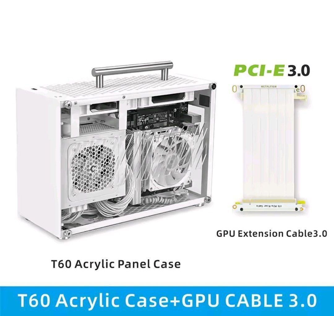 GABINETE ITX METALFISH T60 9L + CABO RISER X16 3.0