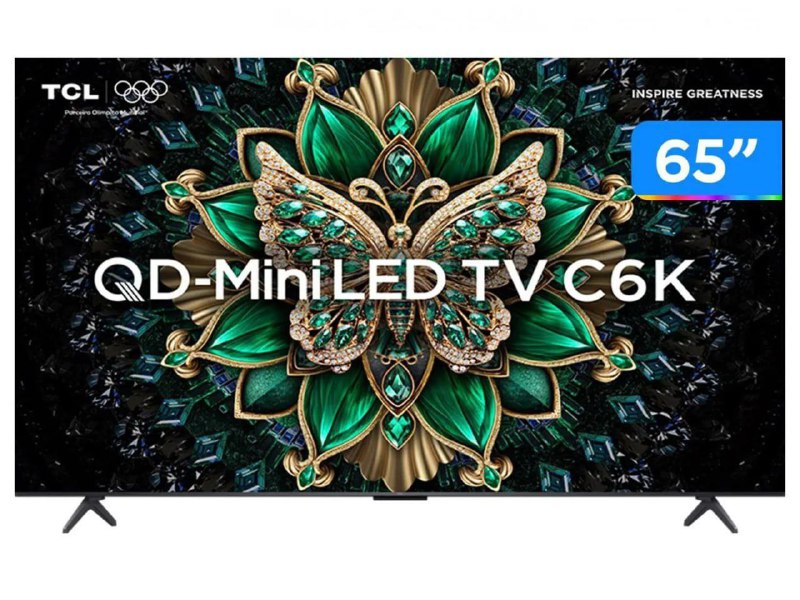 Smart TV 65 Pol TCL 4K UHD MiniLED 65C6K 120Hz Google TV