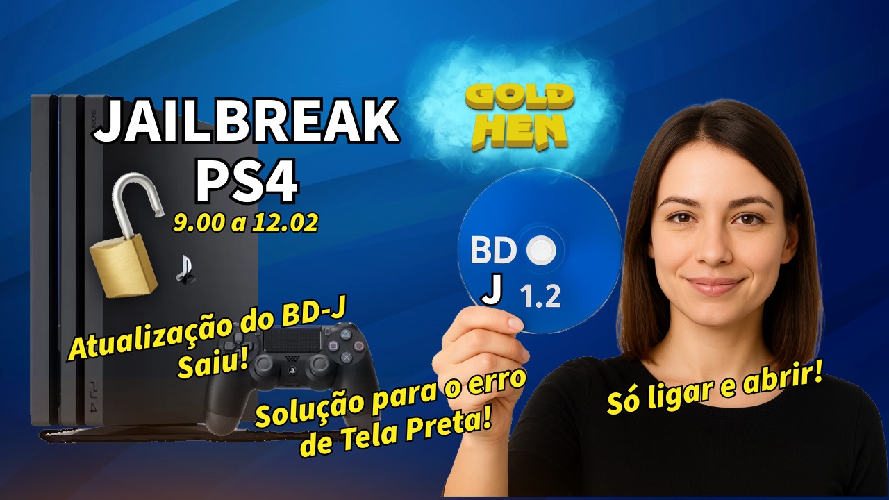 Compre aqui! BD-J 1.2 (Atualizado) Disco para desbloqueio do PS4 nas versões de Firmware 9.00 a 12.02