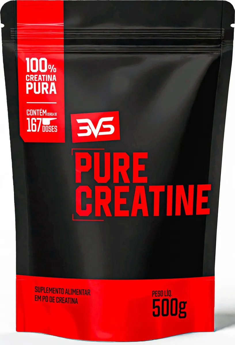 CREATINA MONOHIDRATADA 500g - 100% Pura - 3VS Nutrition