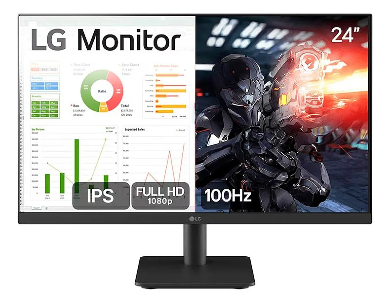 Monitor Gamer LG 24MS500-B 24ms Ips Fullhd 100hz Ajuste De Inclinação