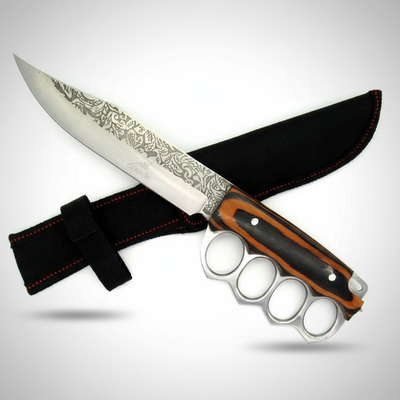 Faca do Daryl Dixon TWD Walkiong Dead Pesca Camping Caça Protetor de Mão Aço Inox Com Bainha