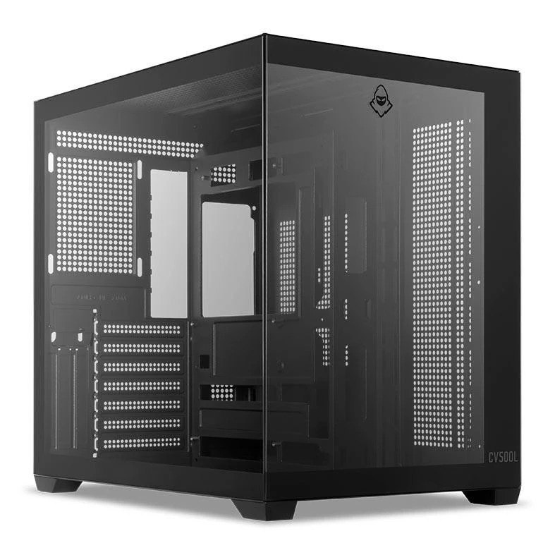 Gabinete Gamer Aquário Mancer CV500L Preto