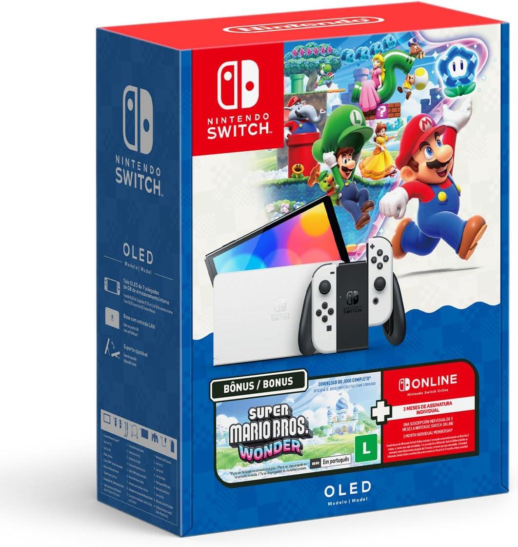 Nintendo Switch OLED  Super Mario Bros. Wonder  3 Meses Online