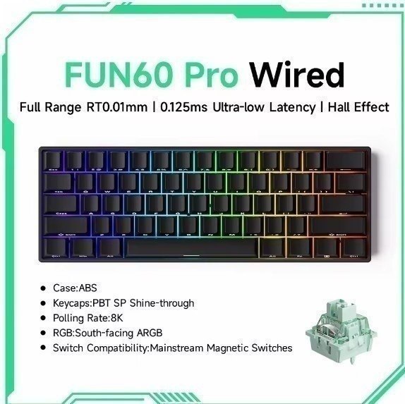 Teclado Magnético Akko MonsGeek FUN60 PRO HE