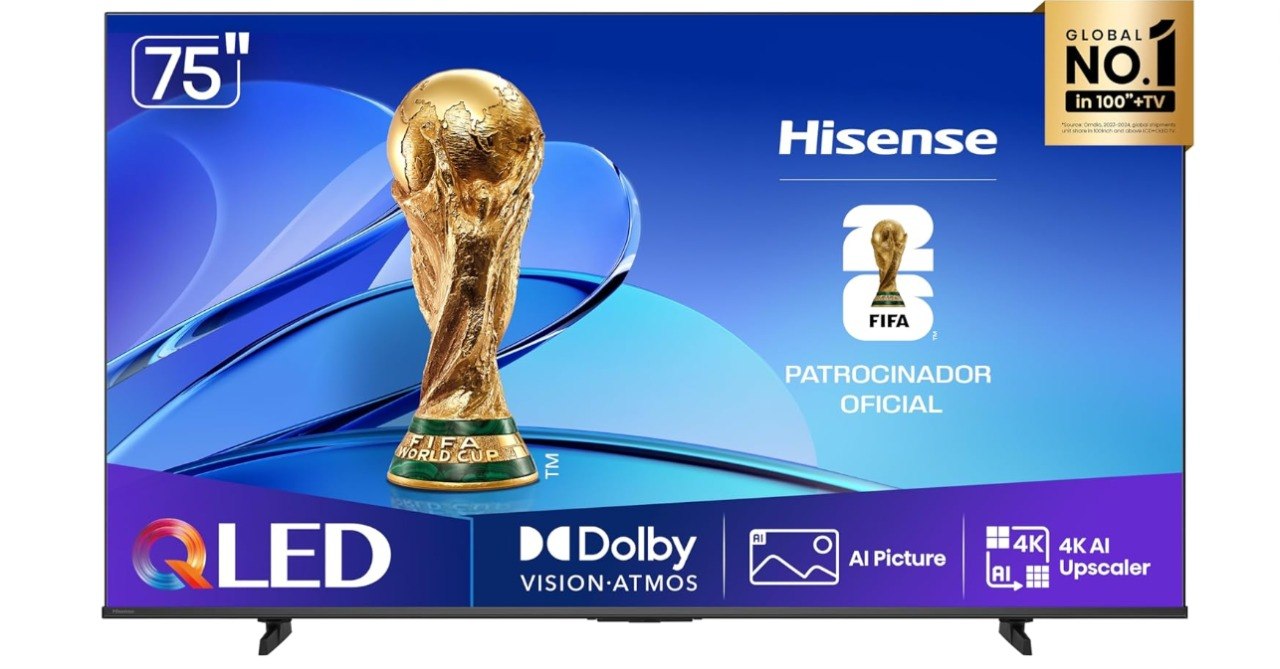 Smart TV Hisense QLED 75" 4K UHD 75Q6QV com Alexa