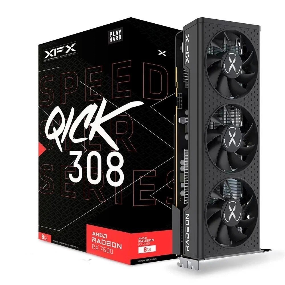 Placa de Vídeo XFX AMD Radeon RX 7600 8GB GDDR6