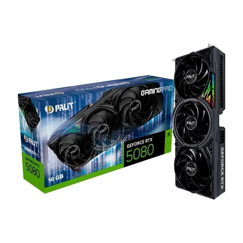 Placa de Vídeo Palit RTX 5080 GamingPro NVIDIA GeForce, 16GB