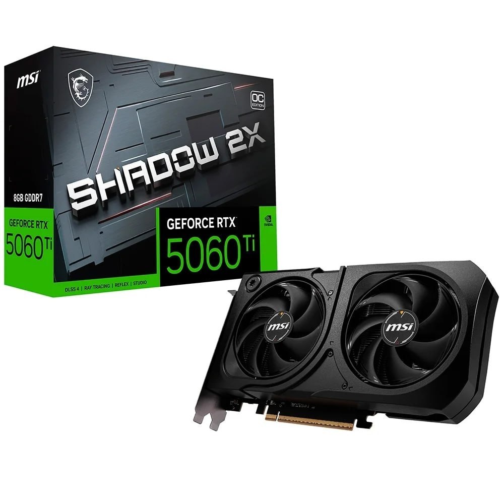 Placa de Vídeo MSI GeForce RTX 5060 Ti Shadow 2X OC Plus