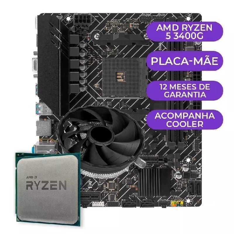 Kit Upgrade Gamer AMD Ryzen 5 3400G  B450M