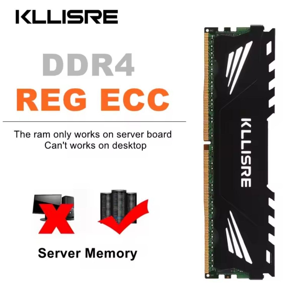 Memória RAM Kllisre DDR4 1x16GB 2400MHz ECC