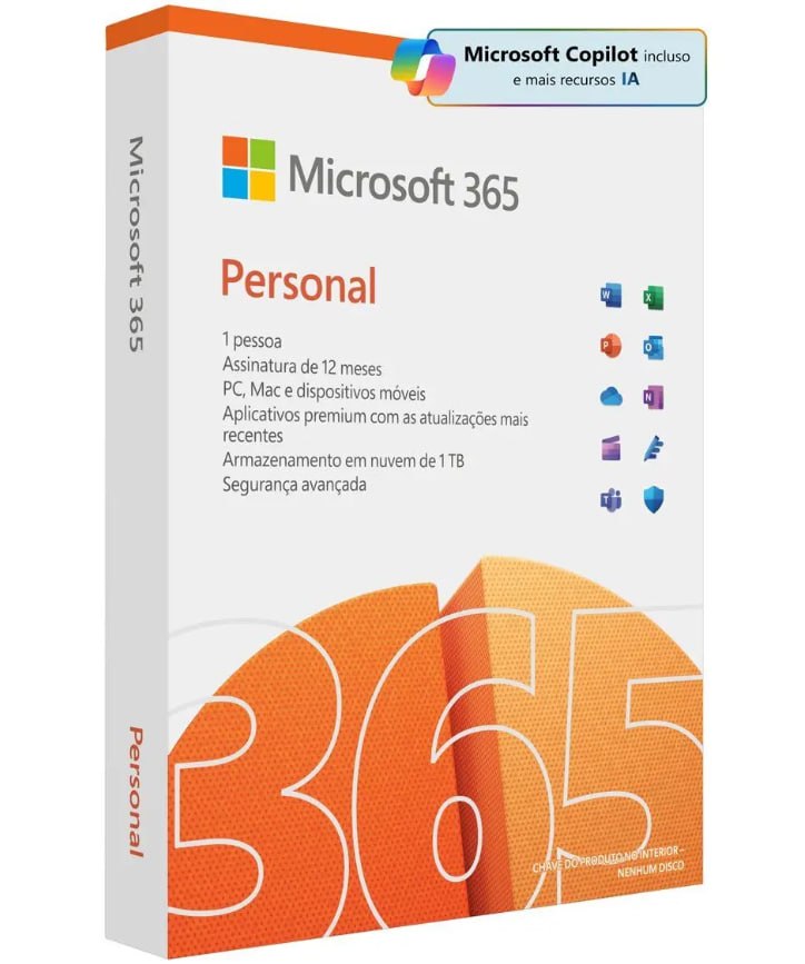 Microsoft 365 Personal - Assinatura Anual (1 Usuário, 1TB)