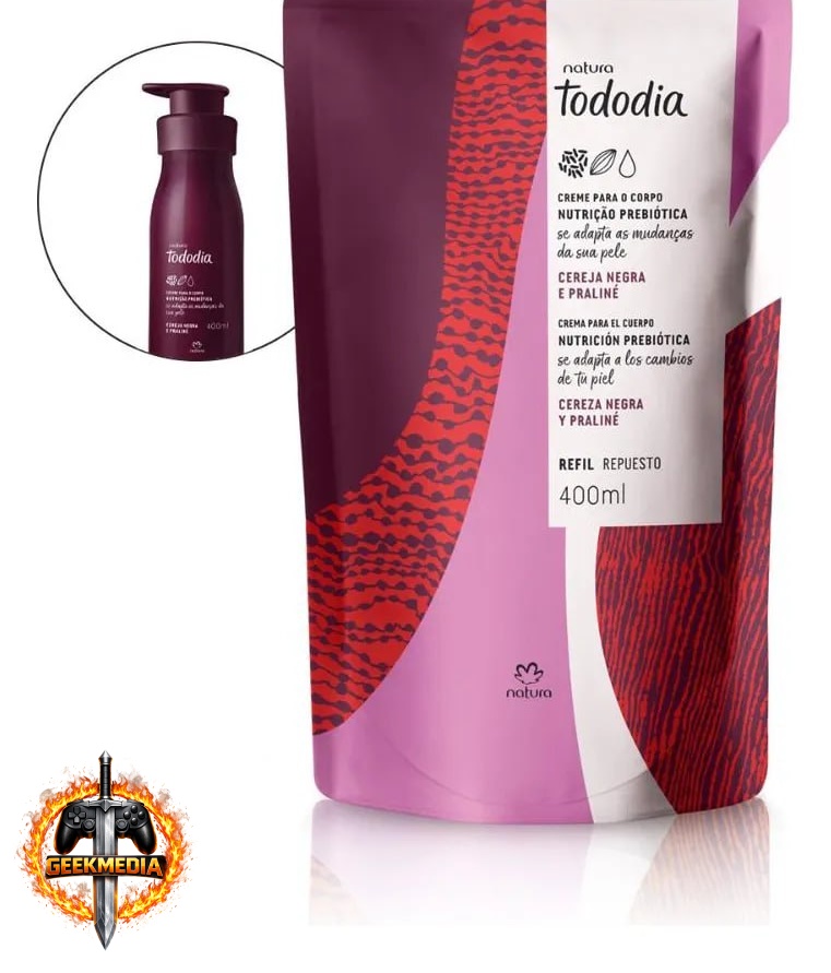 Refil Creme Corporal Natura Tododia Cereja Negra E Praliné