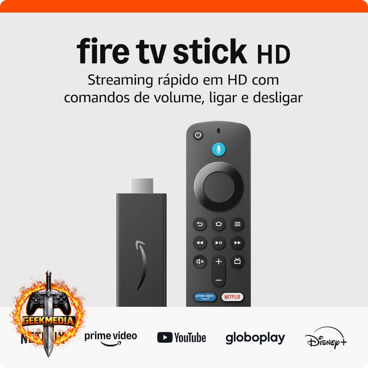 Fire TV Stick HD com Controle Remoto Alexa
