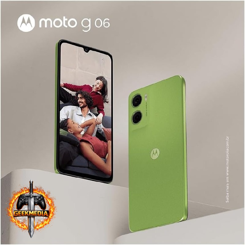 Motorola Moto G06 256GB 12GB RAM Câmera 50MP AI Verde