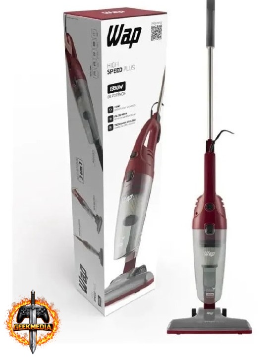 Aspirador de Pó Vertical e Portátil WAP High Speed Plus 1350W 3 em 1