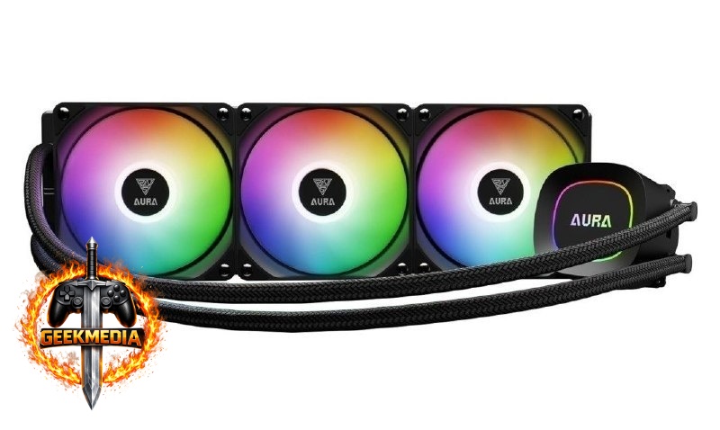 Water Cooler Gamdias Aura GL360 Preto ARGB AMD AM5 Intel LGA 1851