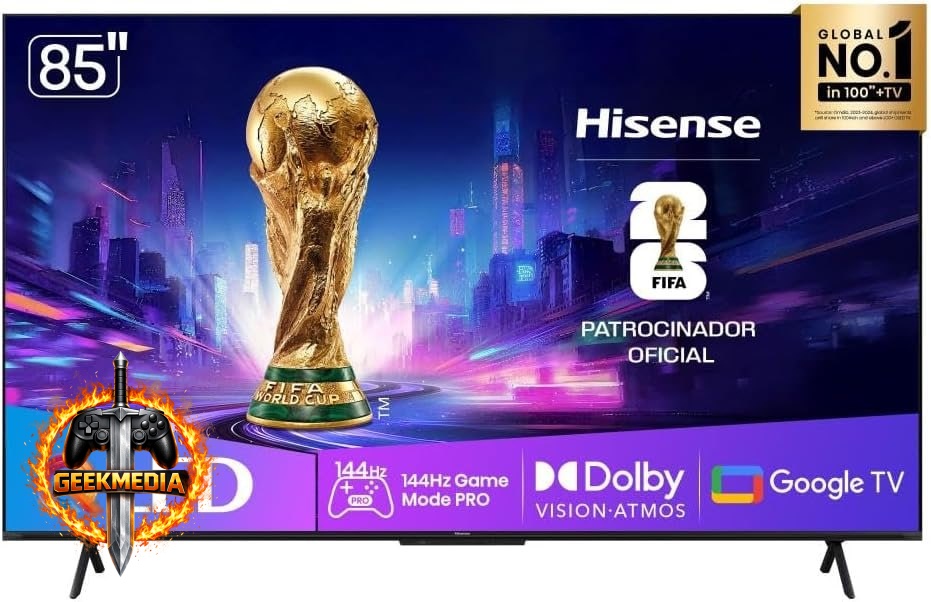 Smart TV Hisense QLED 4K 85 polegadas