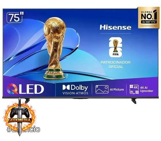Smart TV Hisense QLED 4K 75 Polegadas