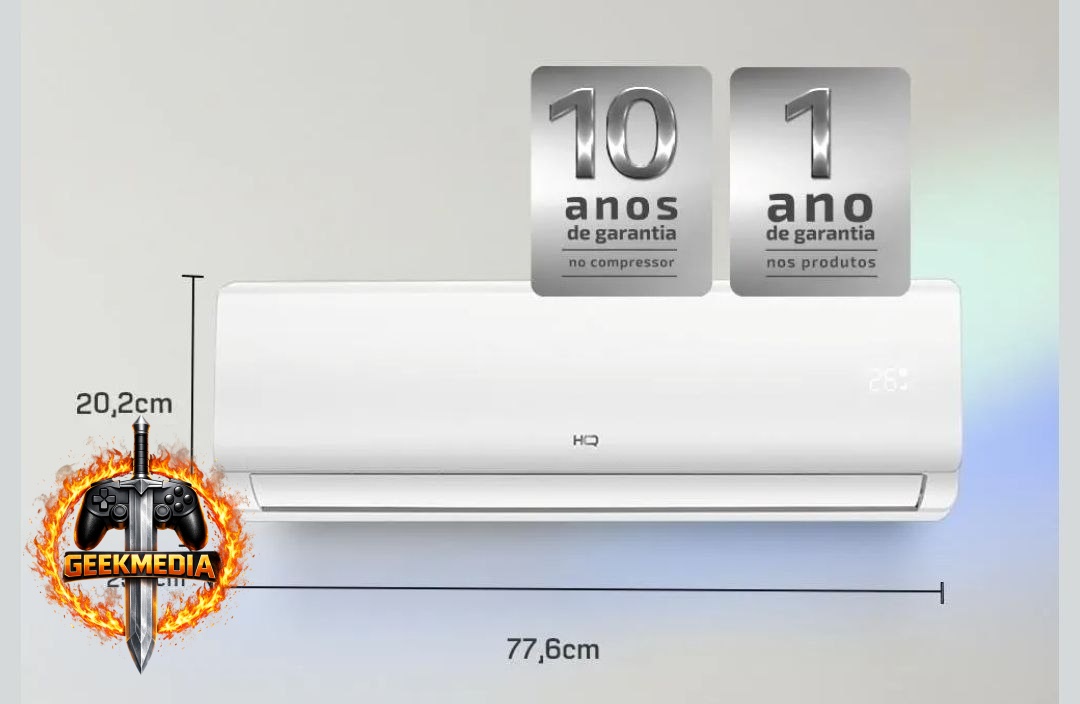 Ar Condicionado Split HQ Hi Wall Inverter 12.000 BTU/h Frio Monofásico Branco