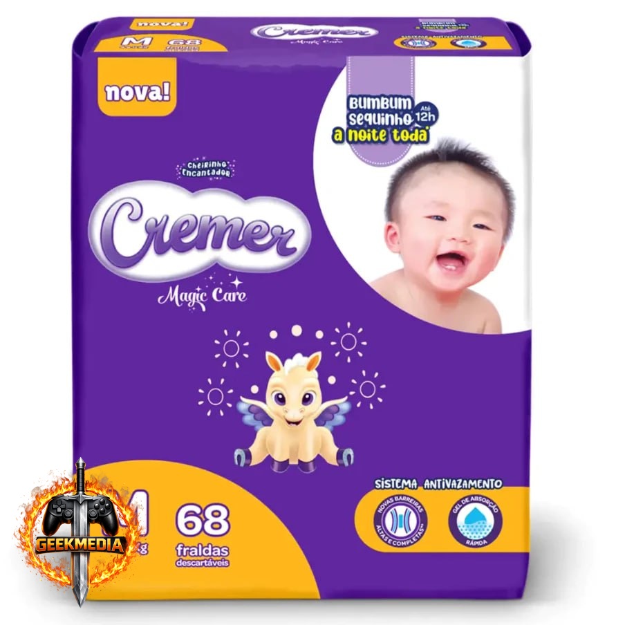 Fraldas Cremer M 68 Unidades