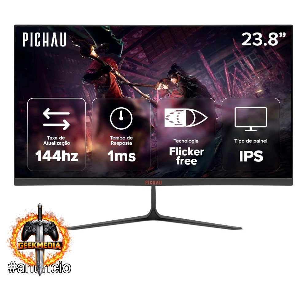 Monitor Gamer Pichau Athen V3 Neo 23.8" FHD 144Hz IPS