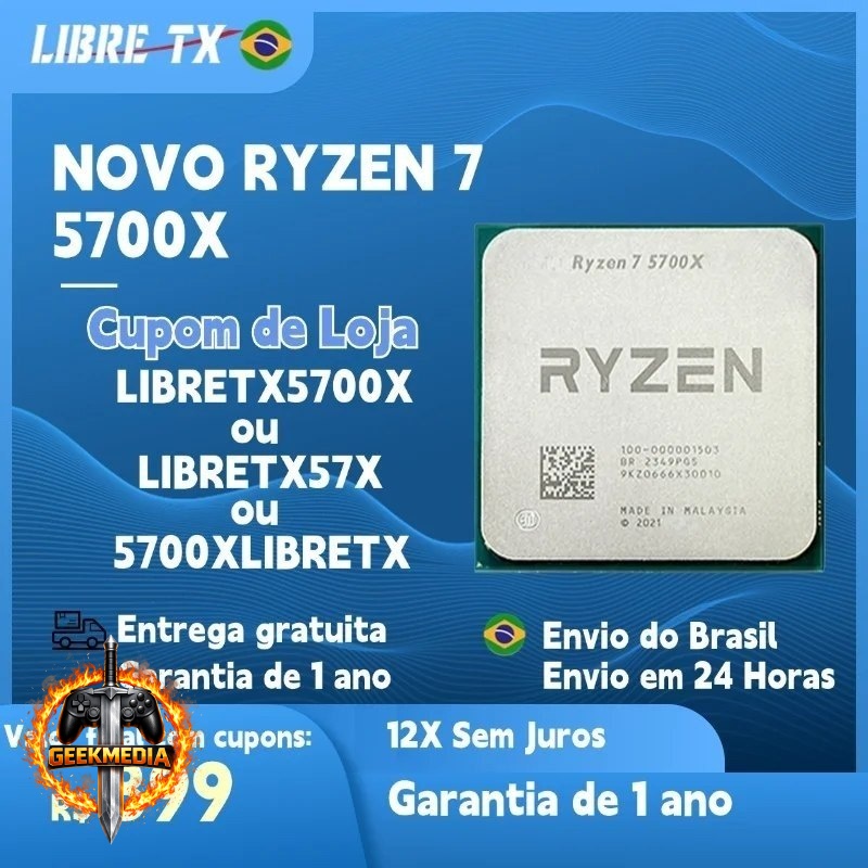 Processador AMD Ryzen 7 5700X AM4