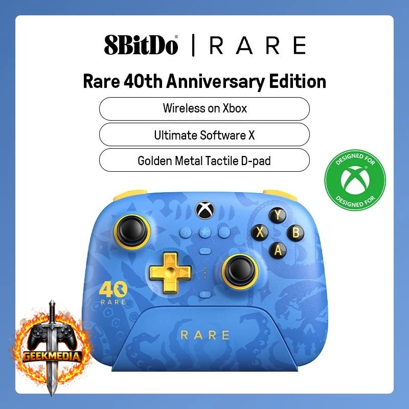 Controle 8BitDo Ultimate 3-Mode Sem Fio - Edição 40o Aniversário