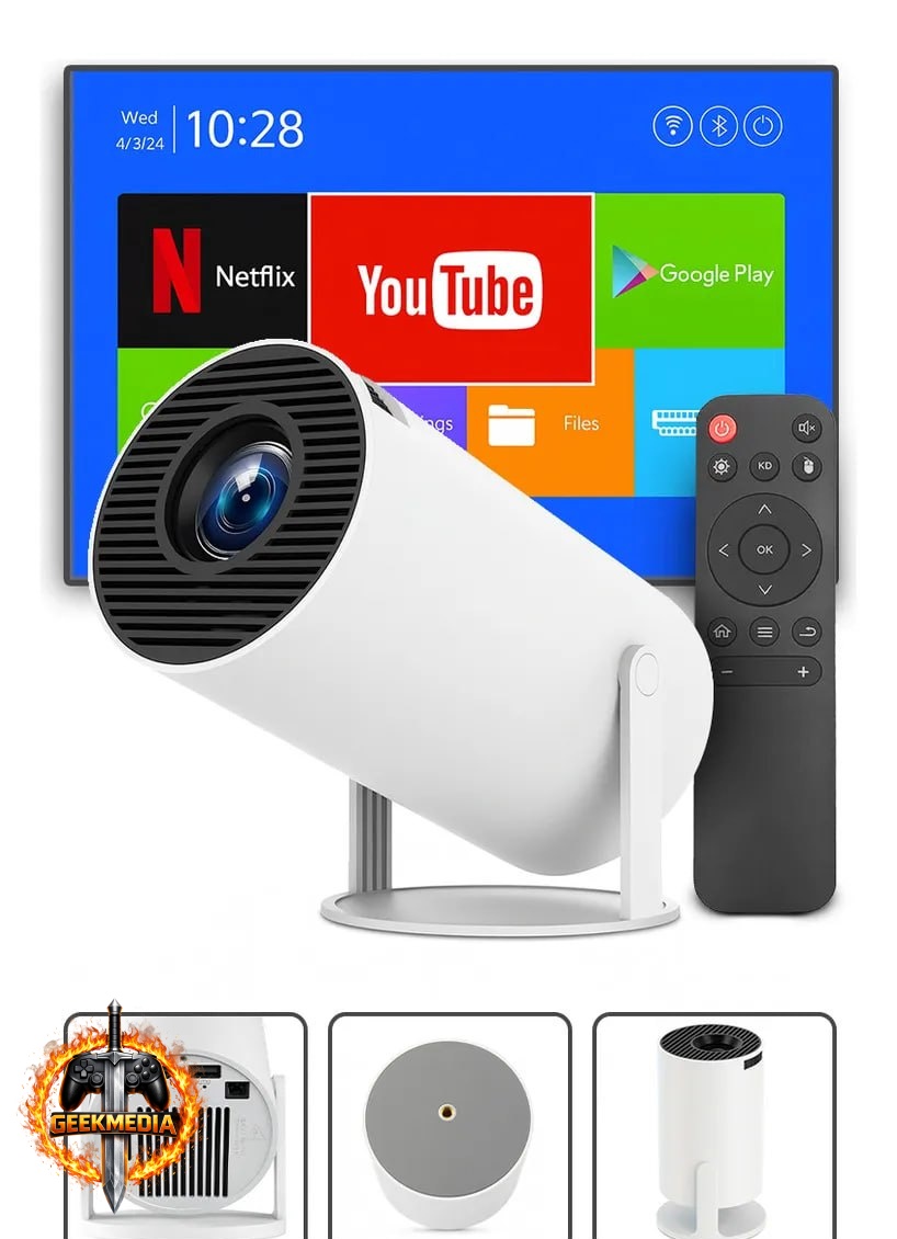 Mini Projetor Davely HY300 4K Android Wi-Fi Bluetooth