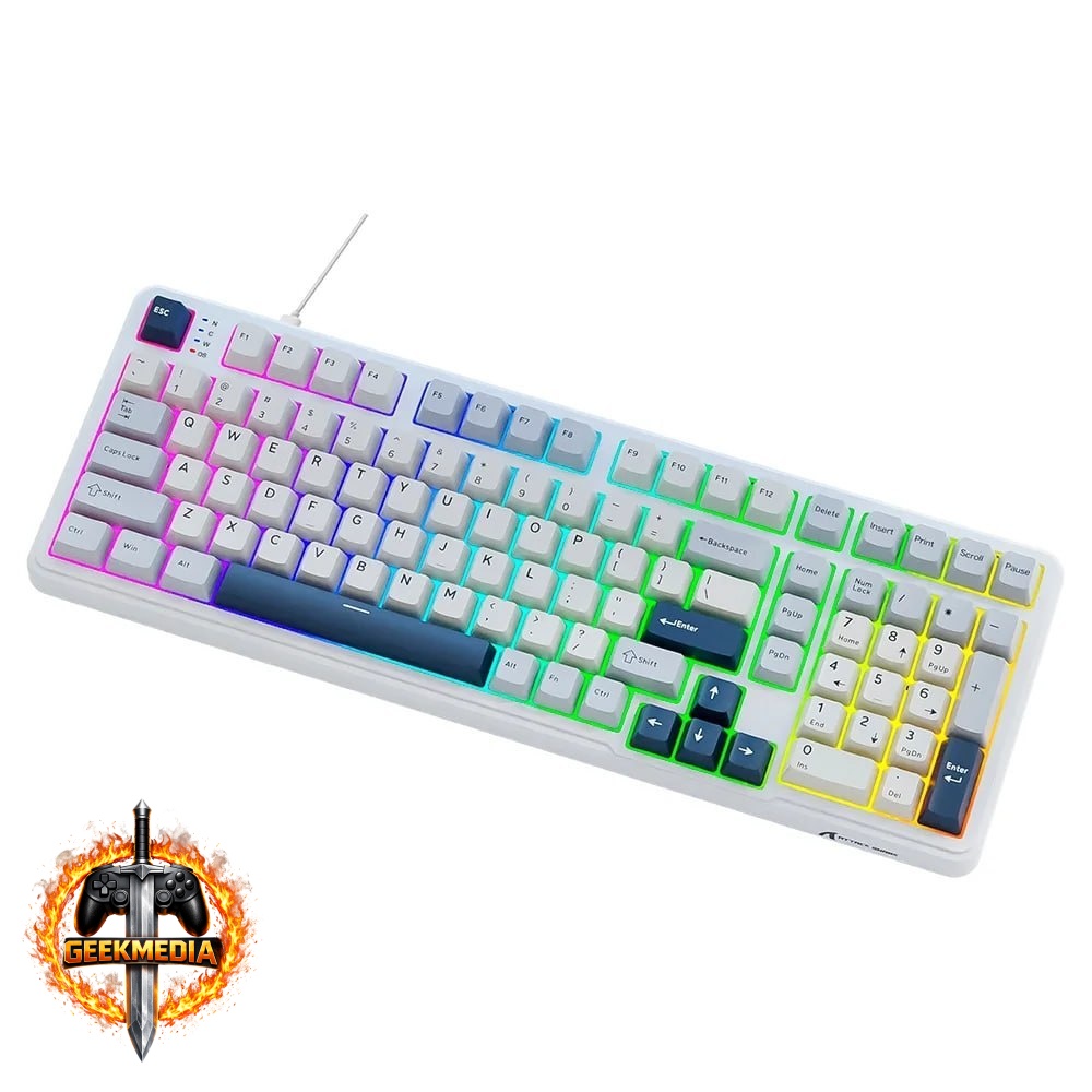 Teclado Mecânico Gamer Attack Shark X98 Starlight White