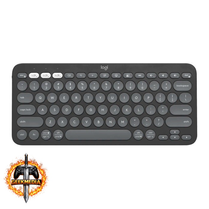 Teclado sem fio Logitech Pebble Keys 2 K380s - Grafite