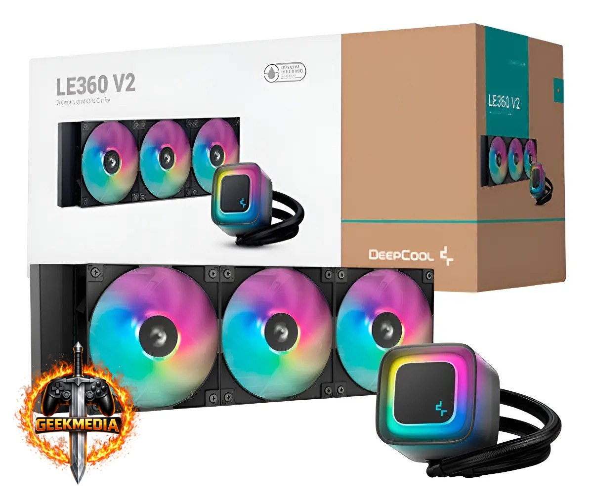 Water Cooler Deepcool Le360 V2 Preto Anti-leak Argb 360mm
