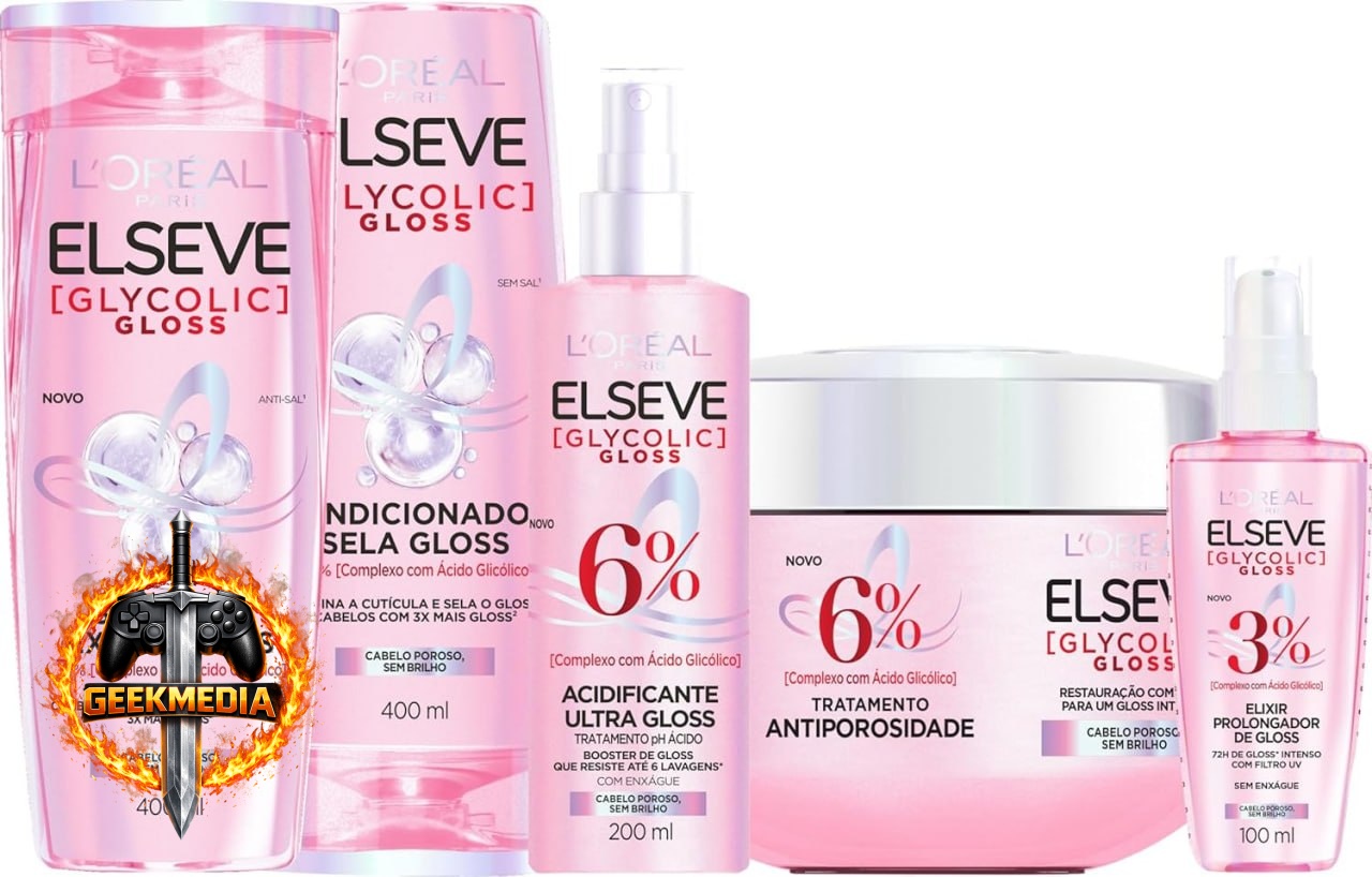 L'Oréal Paris Elseve Glycolic Gloss - Kit 5 Produtos