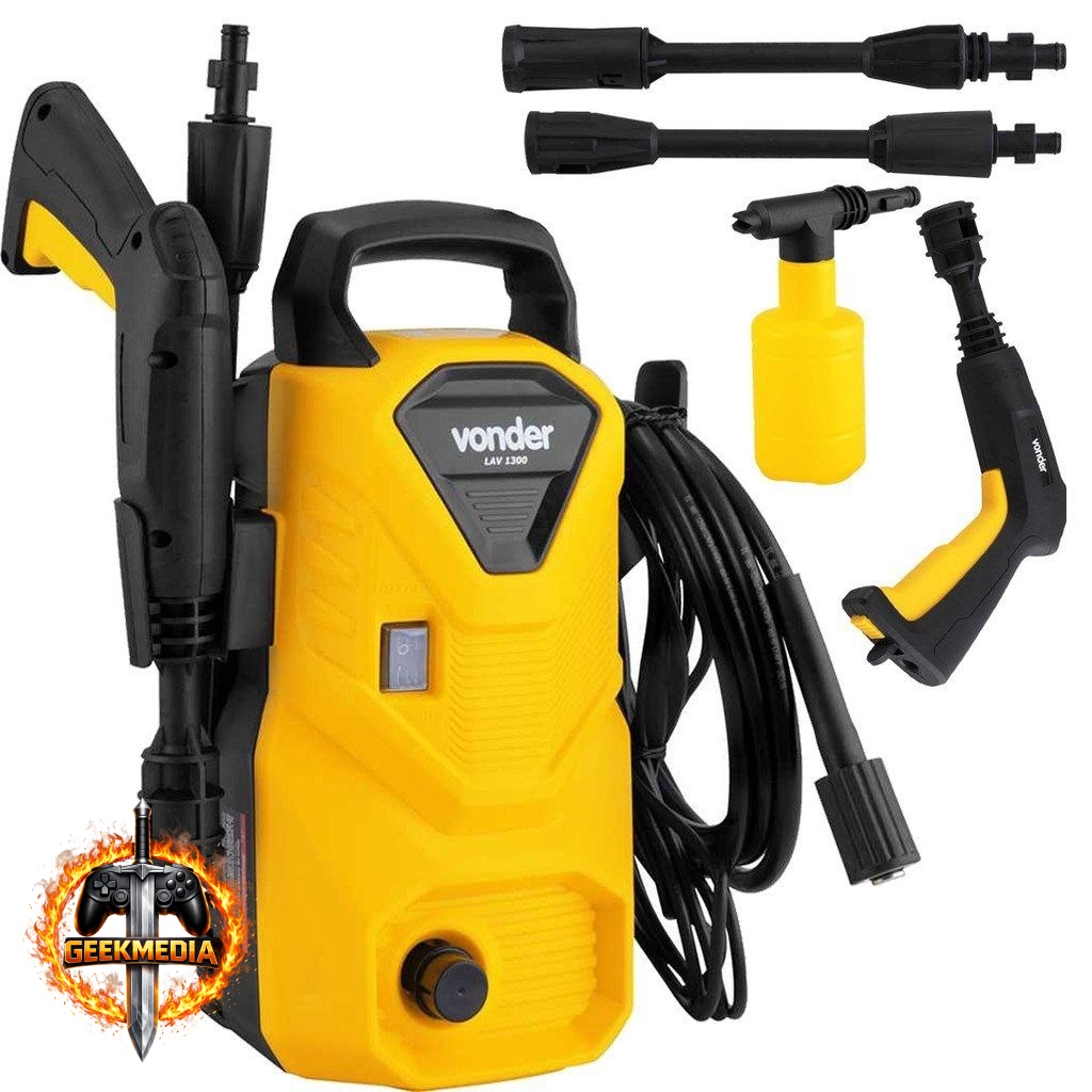Lavadora de Alta Pressão Potente Compacta 1200W Porta Detergente Lav1300 Vonder