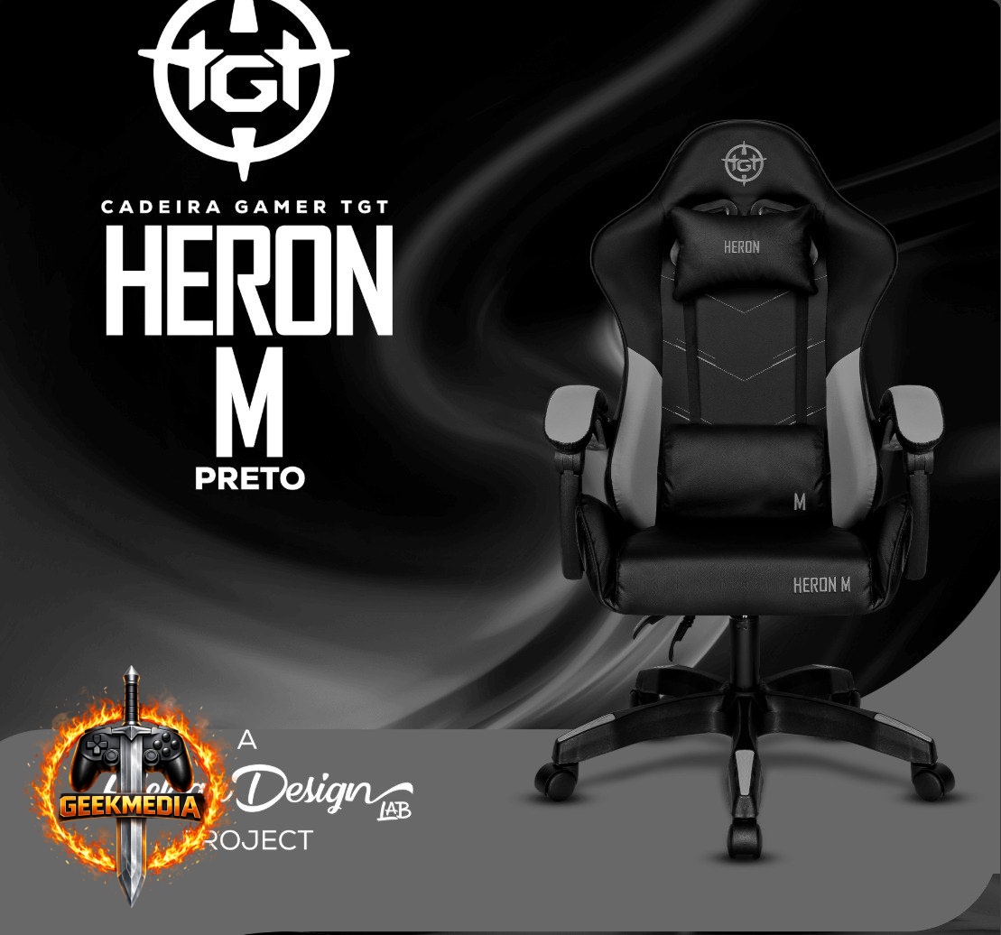 Cadeira Gamer TGT Heron M, Preto