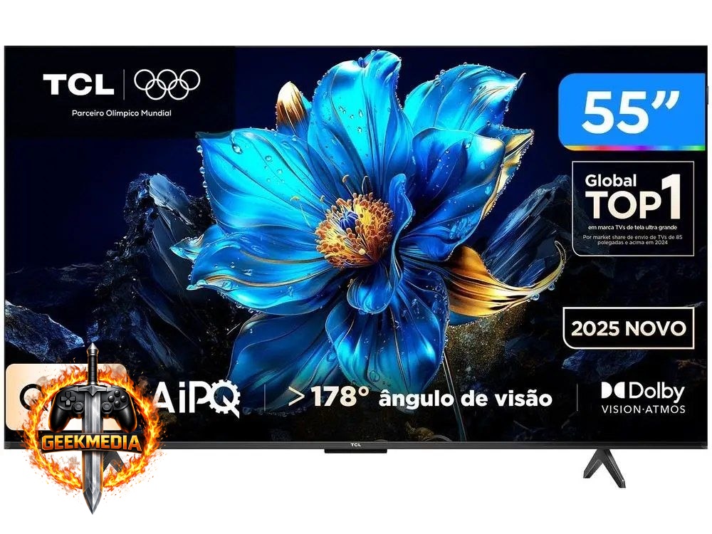 Smart TV 55" TCL 4K UHD QLED 55P7K Google TV