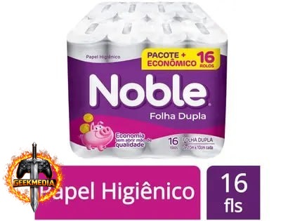 Papel Higiênico Noble Folha Dupla 16 Rolos