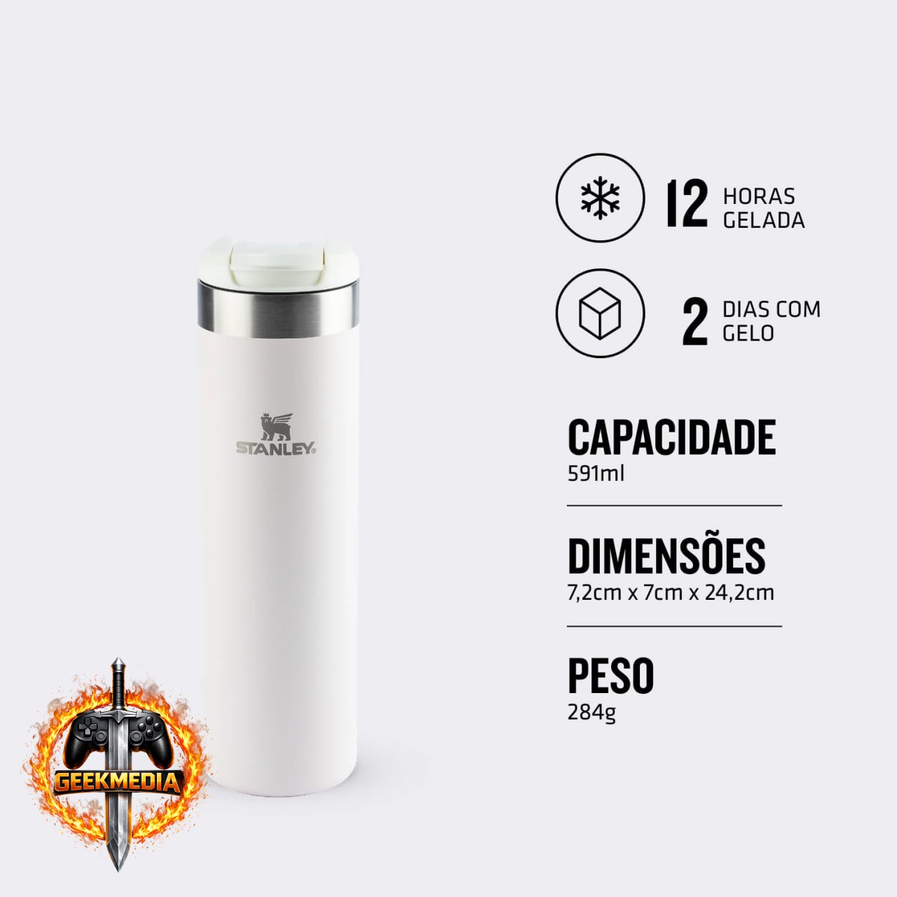 Stanley Garrafa Térmica Aerolight Transit Rose Quartz 591ml